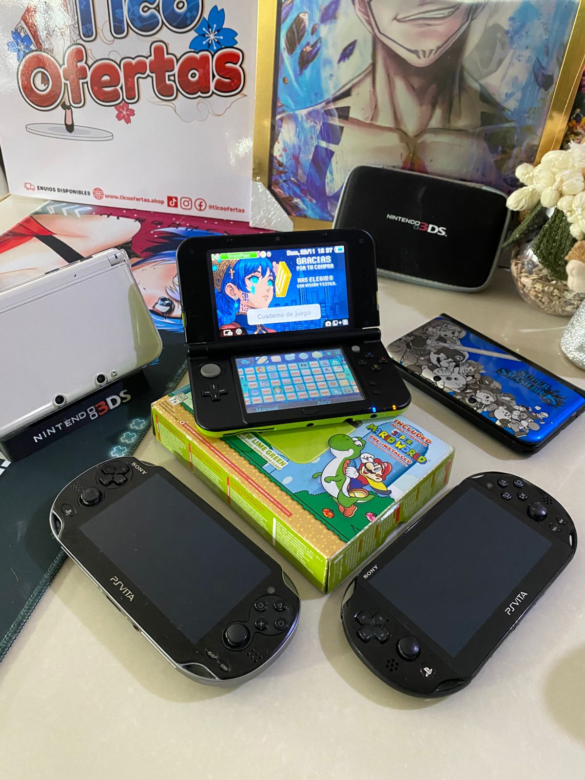 Gray New Nintendo 3DS Edición Súper Mario – Modificada para GBA, NES, NDS y Juegos 3DS  | Tico ofertas