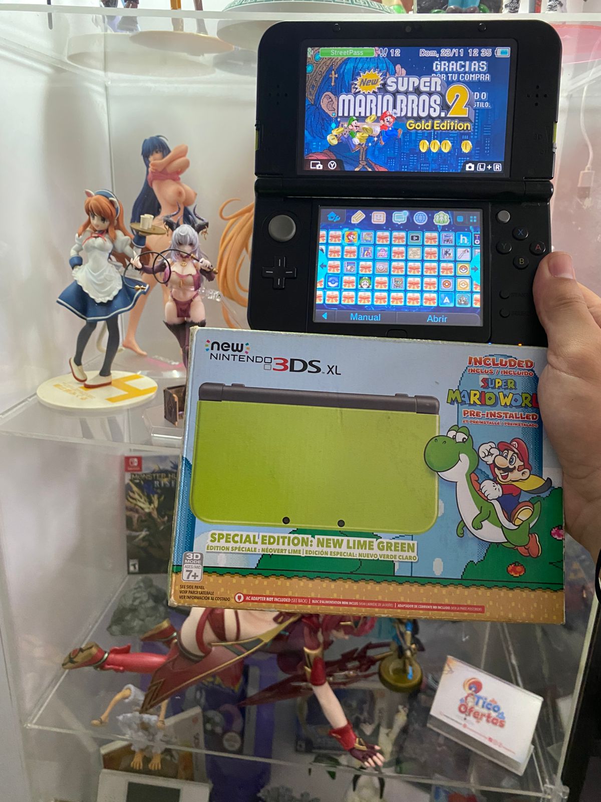 Dark Gray New Nintendo 3DS Edición Súper Mario – Modificada para GBA, NES, NDS y Juegos 3DS  | Tico ofertas