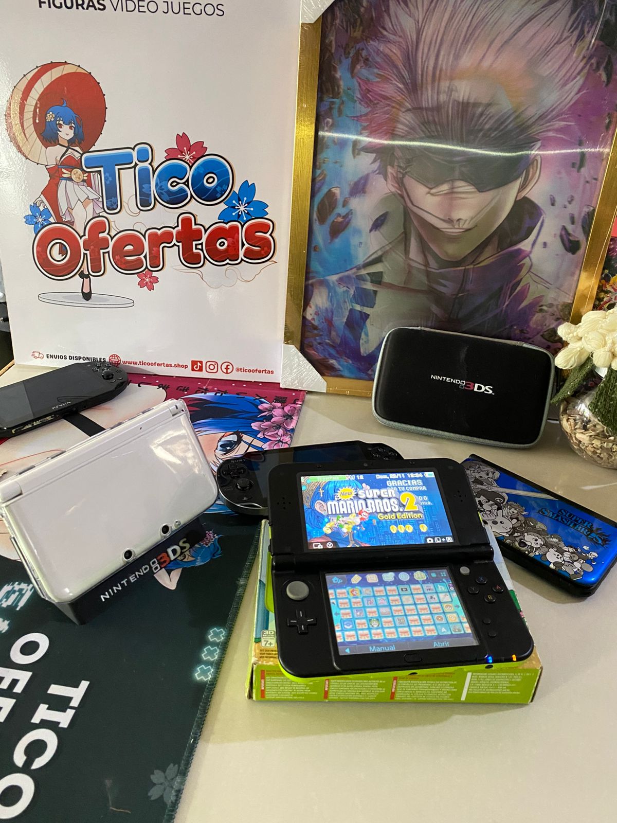 Gray New Nintendo 3DS Edición Súper Mario – Modificada para GBA, NES, NDS y Juegos 3DS  | Tico ofertas