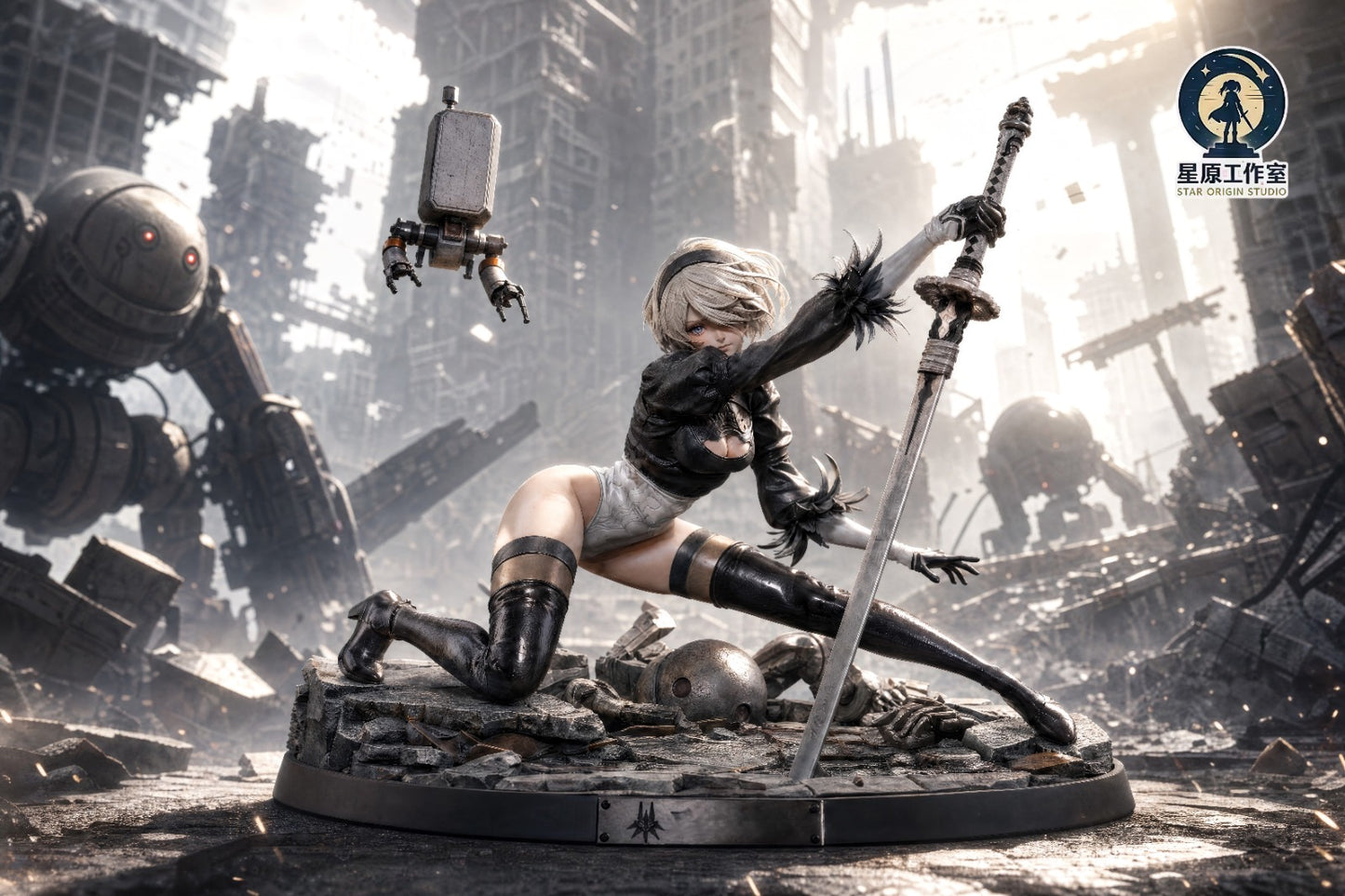 Estatuilla NieR:Automata | 2B: The Apocalypse Battle Maiden GK Statue | Star Origin Studio | Tienda Anime | Tico Ofertas