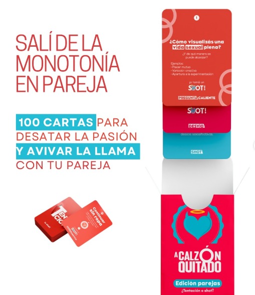 Juego Despedida de Solter@ | Juego de Cartas A Calzón Quitado | +50 Retos y Preguntas HOT para Adultos | Tico Ofertas