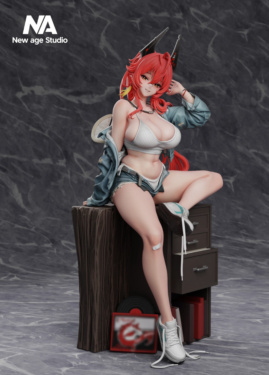 Dark Slate Gray Estatuilla Goddess of Victory: Nikke | Red Hood | New Age Studio | Tienda Anime san jose | Tico Ofertas