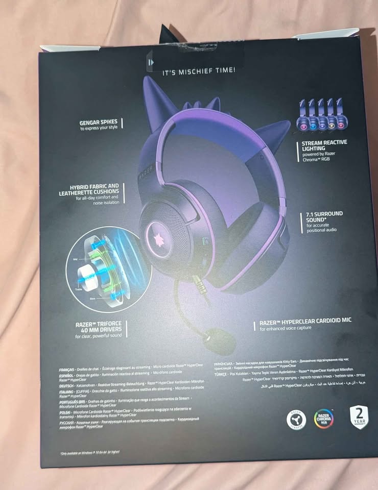 Audifonos con cable Razer x Pokémon Gengar Kraken V3 X - Edición Limitada  | Figuras de colección Anime Costa Rica, TODO EN ANIME  | Tico ofertas razer
