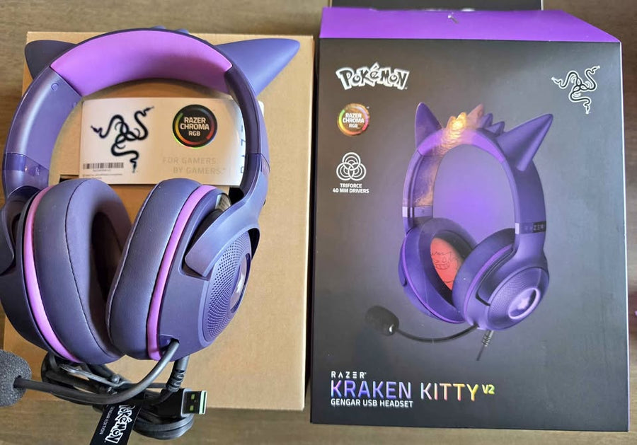 Audifonos Razer Kraken Kitty V2 Gengar Edition | Pokémon | Edición Especial
