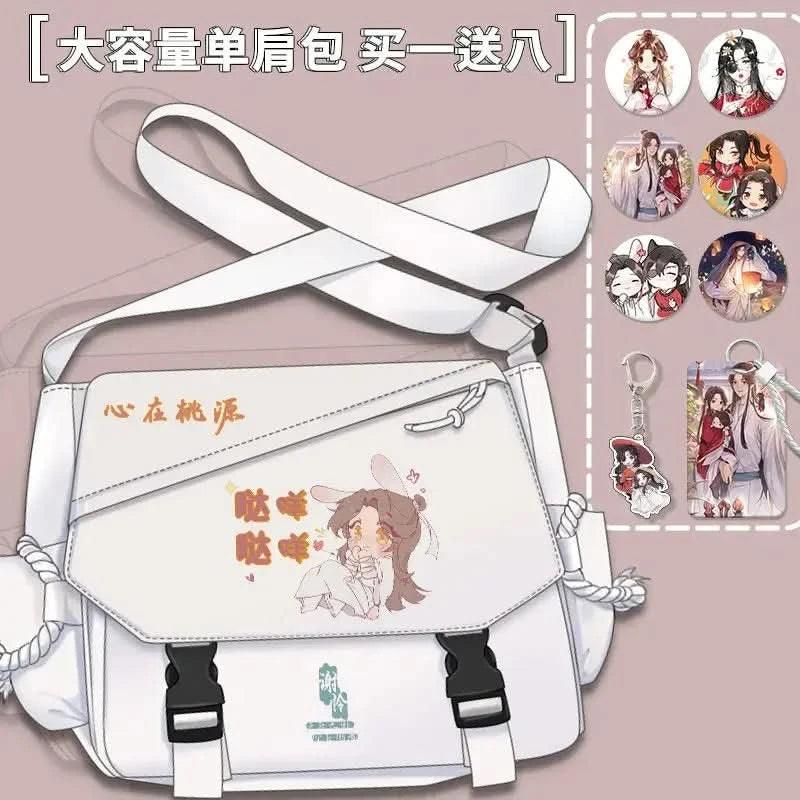 Bolsa de Cómic Anime Tian Guan Ci Fu - Cosplay de Hua Cheng y Xie Lian | Bolso Anime Costa Rica, Bolsa de Nylon de Alta Capacidad, Mensajero para Estudiantes, Regalo Tico Ofertas