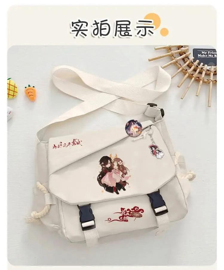 Bolsa de Cómic Anime Tian Guan Ci Fu - Cosplay de Hua Cheng y Xie Lian | Bolso Anime Costa Rica, Bolsa de Nylon de Alta Capacidad, Mensajero para Estudiantes, Regalo Tico Ofertas