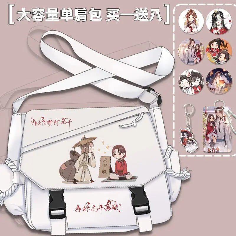 Bolsa de Cómic Anime Tian Guan Ci Fu - Cosplay de Hua Cheng y Xie Lian | Bolso Anime Costa Rica, Bolsa de Nylon de Alta Capacidad, Mensajero para Estudiantes, Regalo - Tico Ofertas