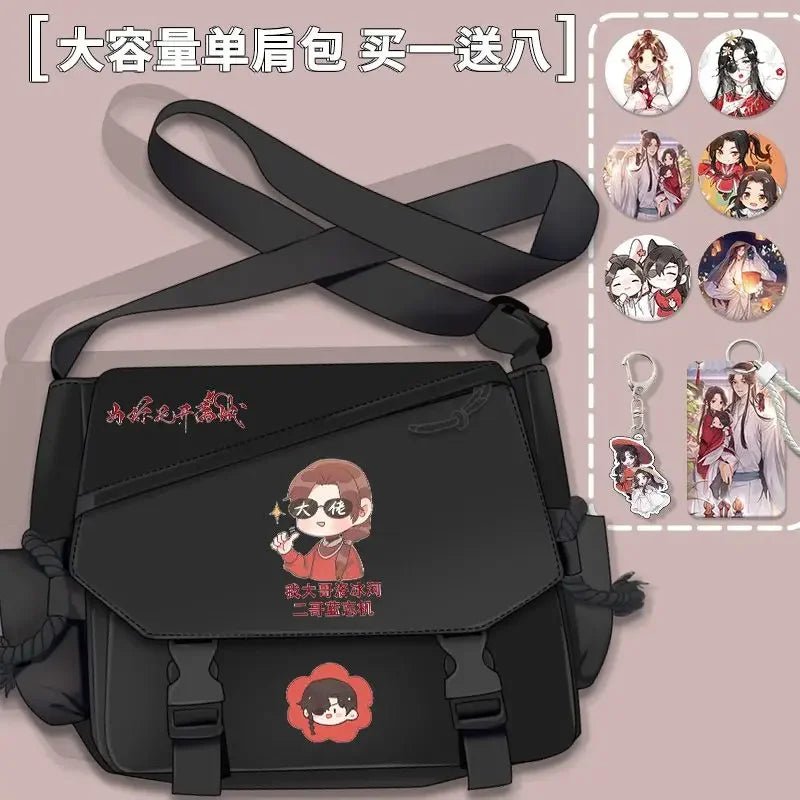 Bolsa de Cómic Anime Tian Guan Ci Fu - Cosplay de Hua Cheng y Xie Lian | Bolso Anime Costa Rica, Bolsa de Nylon de Alta Capacidad, Mensajero para Estudiantes, Regalo - Tico Ofertas