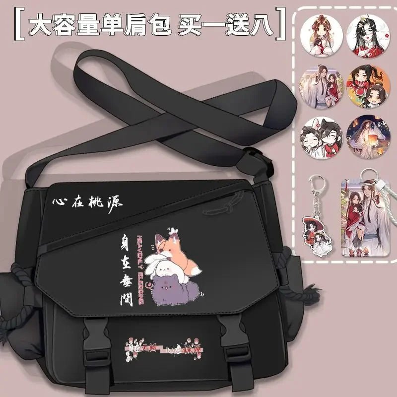 Bolsa de Cómic Anime Tian Guan Ci Fu - Cosplay de Hua Cheng y Xie Lian | Bolso Anime Costa Rica, Bolsa de Nylon de Alta Capacidad, Mensajero para Estudiantes, Regalo - Tico Ofertas