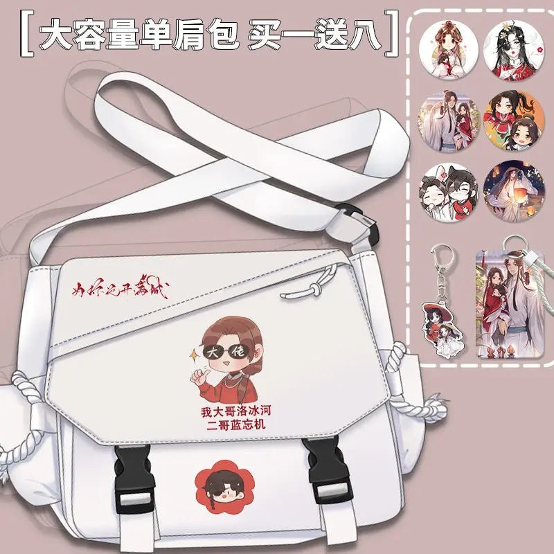 Bolsa de Cómic Anime Tian Guan Ci Fu - Cosplay de Hua Cheng y Xie Lian | Bolso Anime Costa Rica, Bolsa de Nylon de Alta Capacidad, Mensajero para Estudiantes, Regalo - Tico Ofertas