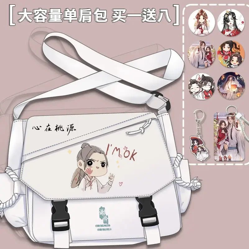 Bolsa de Cómic Anime Tian Guan Ci Fu - Cosplay de Hua Cheng y Xie Lian | Bolso Anime Costa Rica, Bolsa de Nylon de Alta Capacidad, Mensajero para Estudiantes, Regalo - Tico Ofertas