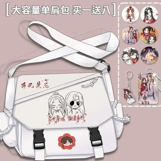 Bolsa de Cómic Anime Tian Guan Ci Fu - Cosplay de Hua Cheng y Xie Lian | Bolso Anime Costa Rica, Bolsa de Nylon de Alta Capacidad, Mensajero para Estudiantes, Regalo - Tico Ofertas