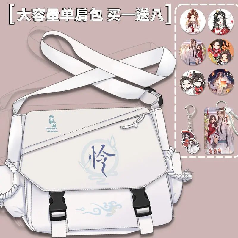 Bolsa de Cómic Anime Tian Guan Ci Fu - Cosplay de Hua Cheng y Xie Lian | Bolso Anime Costa Rica, Bolsa de Nylon de Alta Capacidad, Mensajero para Estudiantes, Regalo - Tico Ofertas