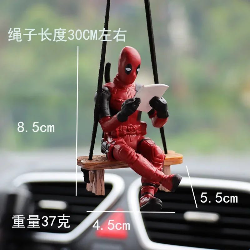 Colgante para Espejo Retrovisor de Deadpool - Accesorio Interior de Auto | Mini Figura de Acción para Decoración y Regalo en Costa Rica - Tico Ofertas