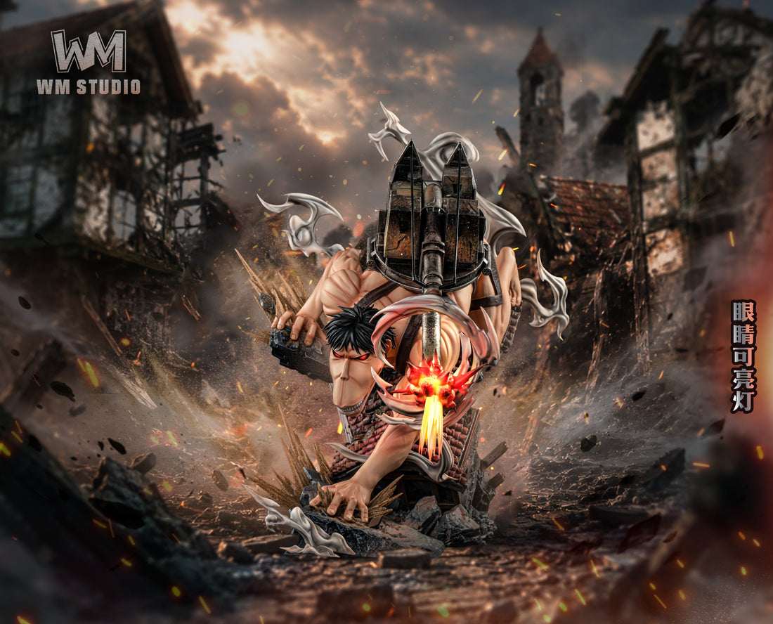 Estatuilla Attack on Titan | Cart Titan GK Statue LED | WM Studio | Tienda Anime | Tico Ofertas