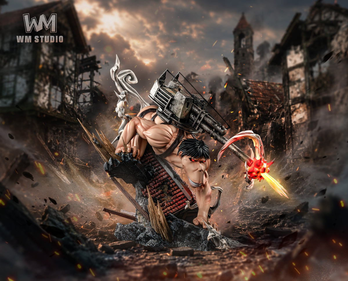 Estatuilla Attack on Titan | Cart Titan GK Statue LED | WM Studio | Tienda Anime | Tico Ofertas WM Studio