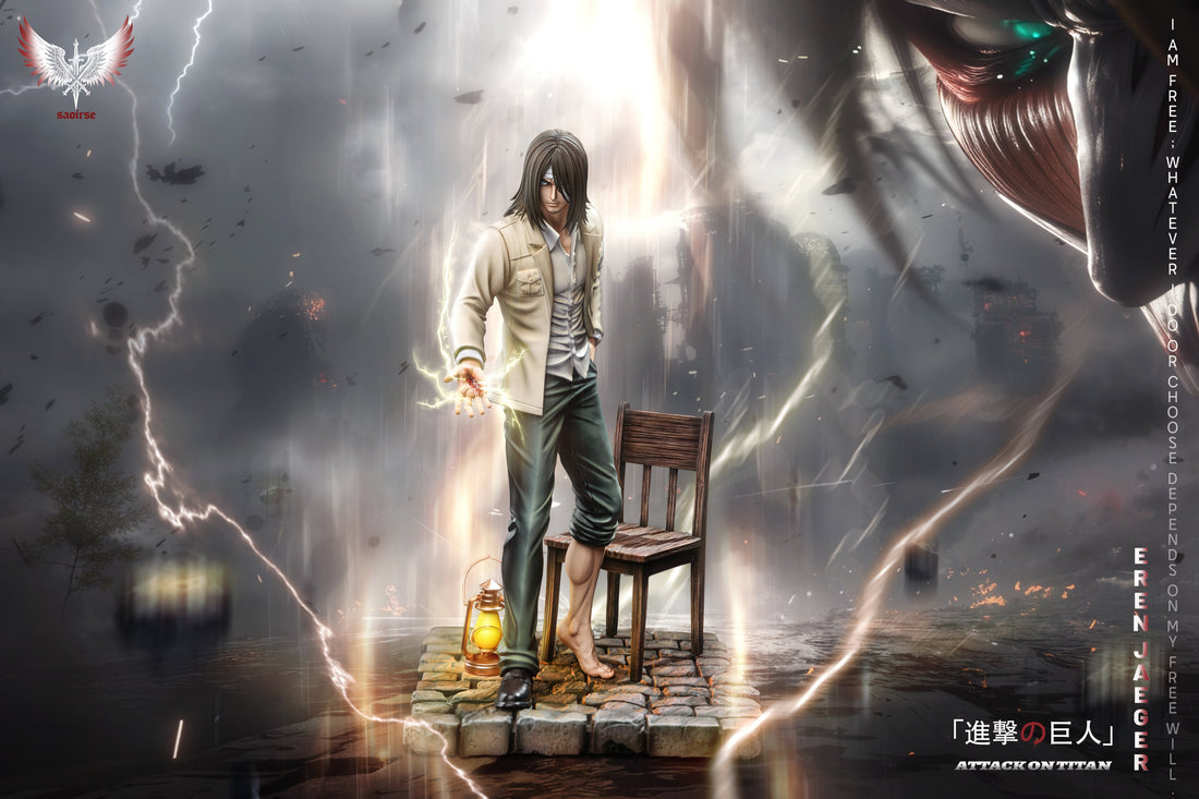 Estatuilla  Attack on Titan | Eren Jaeger | Saoirse Studio | Tienda Anime | Tico Ofertas