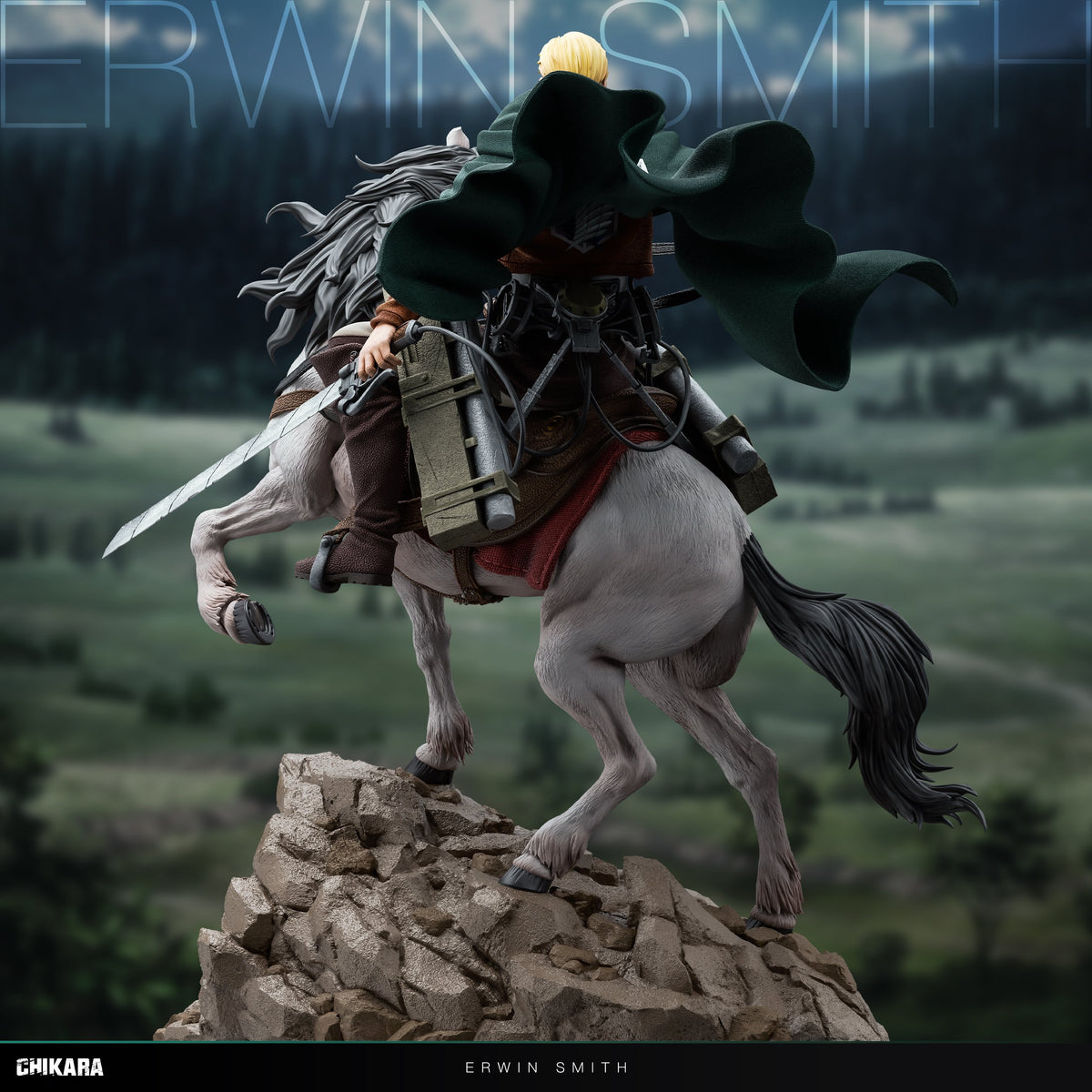Figura de colección Estatuilla Attack on Titan | Erwin Smith – Mirando a la Distancia | CHIKARA Studio