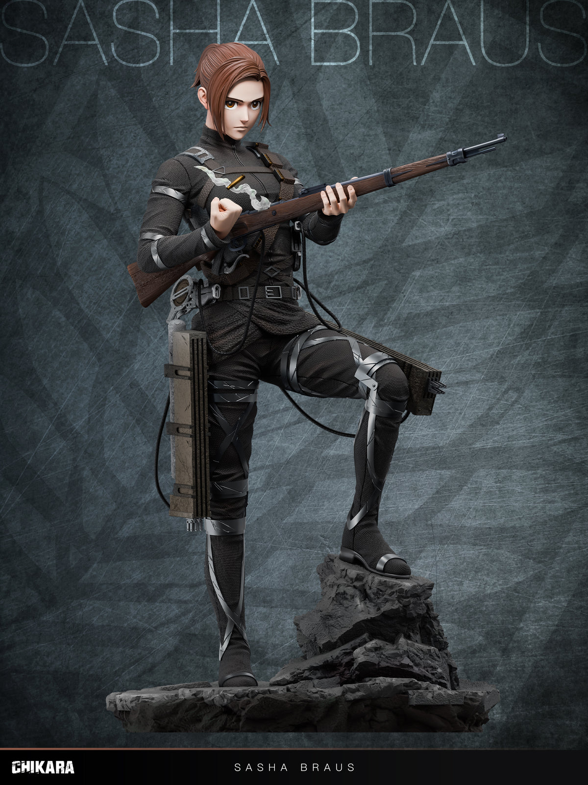 Figura de colección Estatuilla Attack on Titan | Sasha Braus | CHIKARA Studio