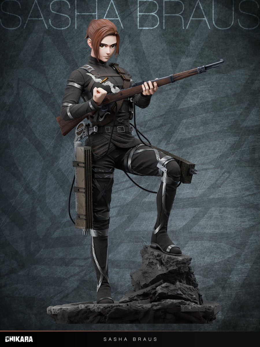 Estatuilla Attack on Titan | Sasha Braus | CHIKARA Studio | Tienda Anime | Tico Ofertas
