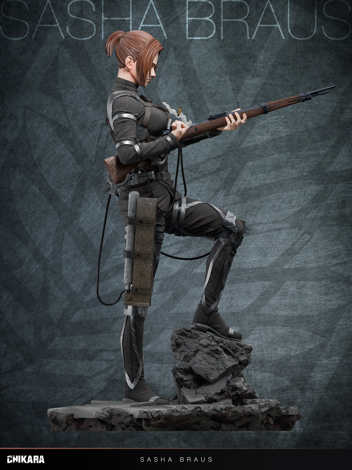 Figura de colección Estatuilla Attack on Titan | Sasha Braus | CHIKARA Studio