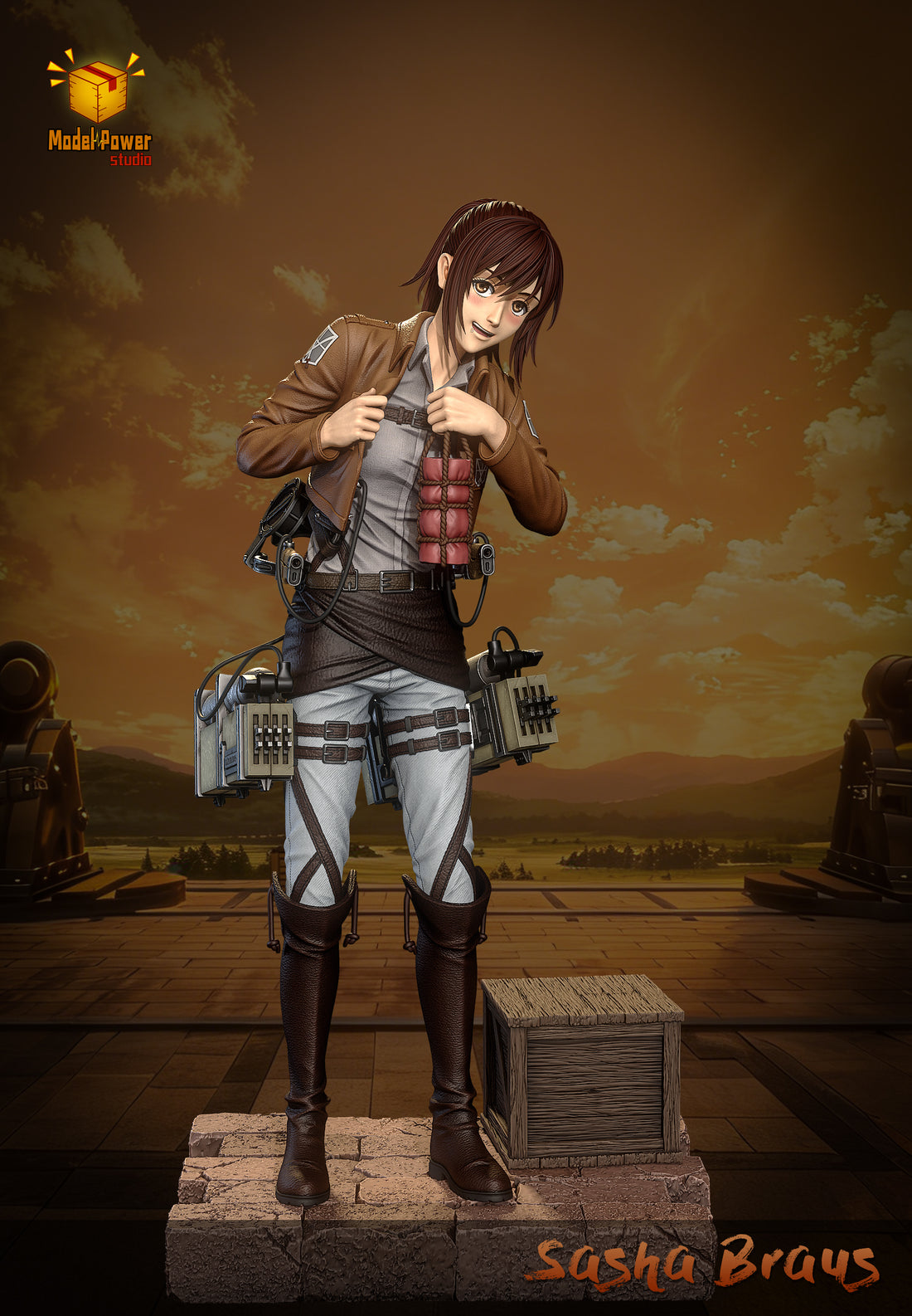 Estatuilla Attack On Titan | Sasha Braus | Model Power Studio | Tienda Anime | Tico Ofertas