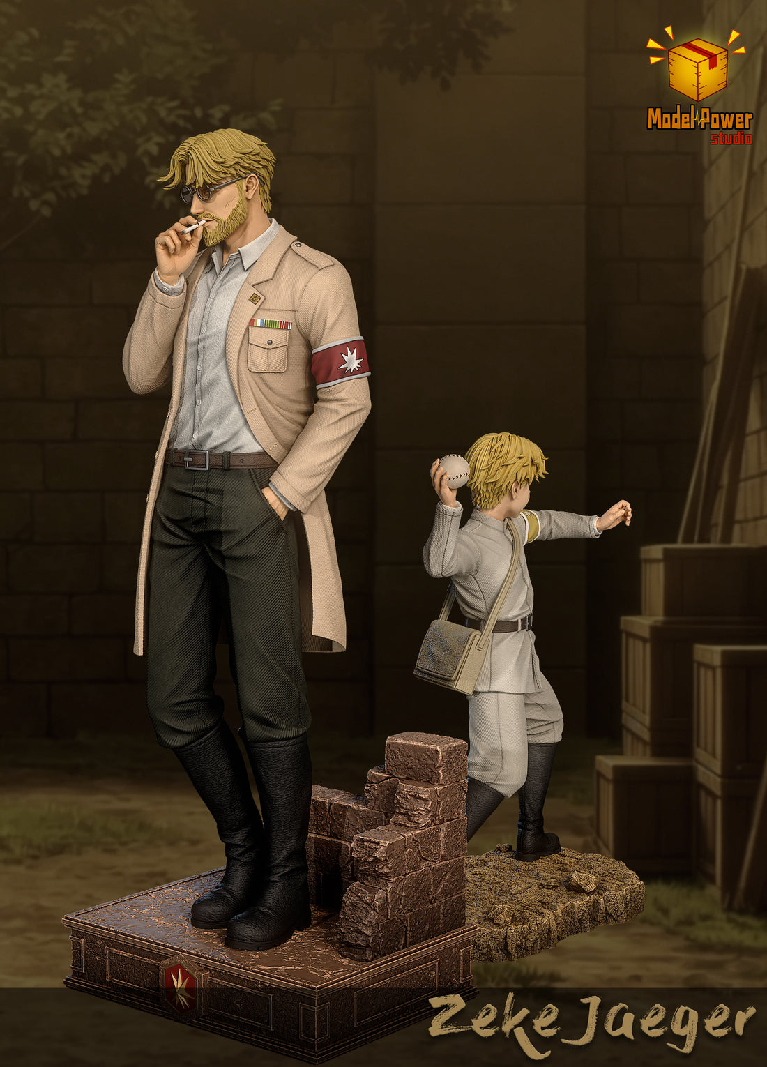 Estatuilla Attack on Titan | Zeke Jaeger Honor Marley Person | Model Power Studio | Tienda Anime Costa Rica | Tico Ofertas