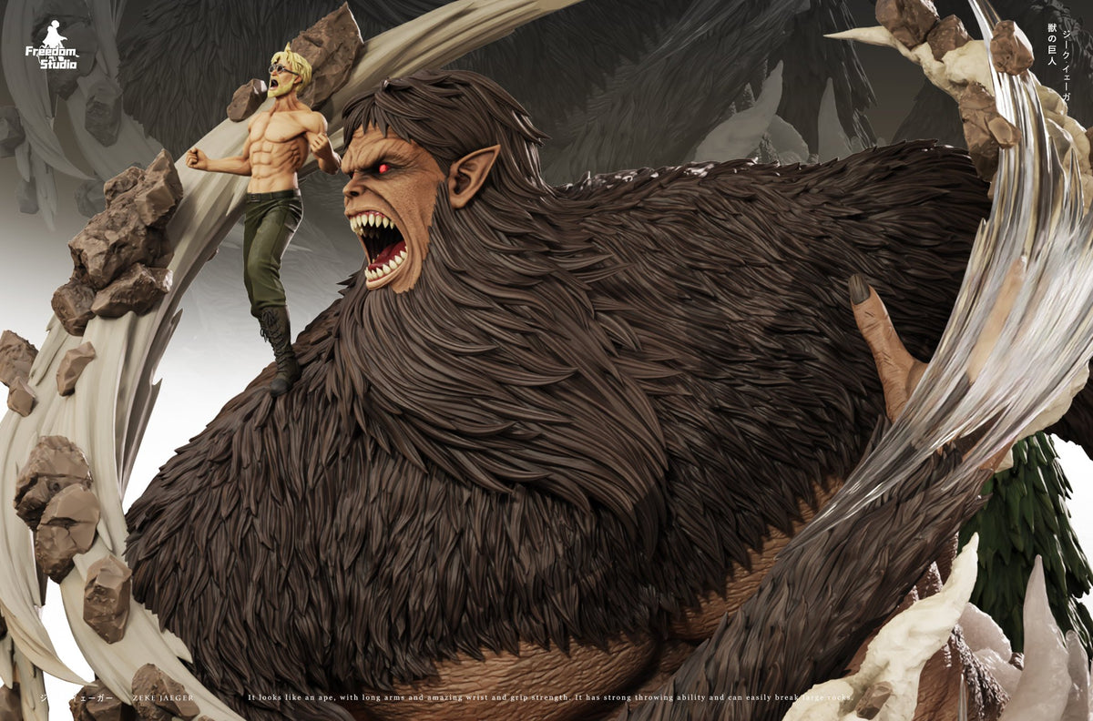 Estatuilla Attack on Titan | Zeke Yeager &amp; Beast Titan | Freedom Studio |TIENDA ANIME | Tico Ofertas Freedom Studio