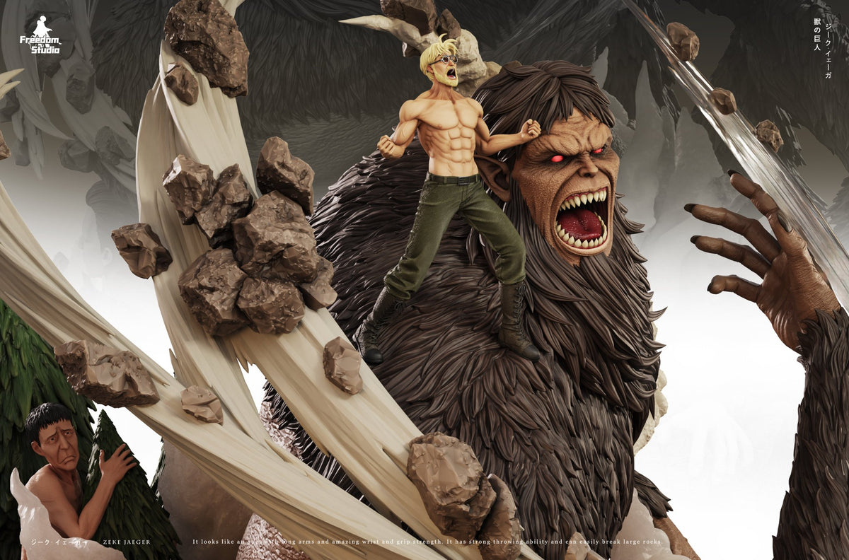 Estatuilla Attack on Titan | Zeke Yeager &amp; Beast Titan | Freedom Studio |TIENDA ANIME | Tico Ofertas Freedom Studio
