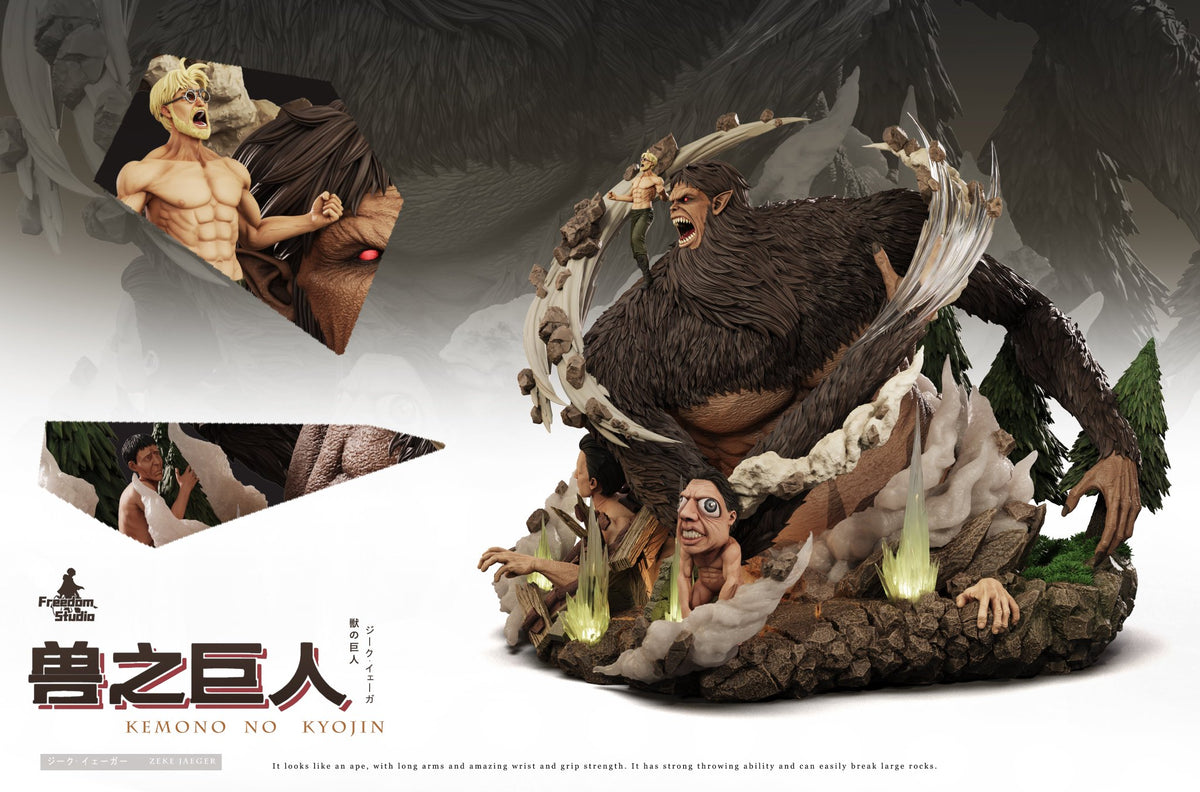 Estatuilla Attack on Titan | Zeke Yeager &amp; Beast Titan | Freedom Studio |TIENDA ANIME | Tico Ofertas Freedom Studio