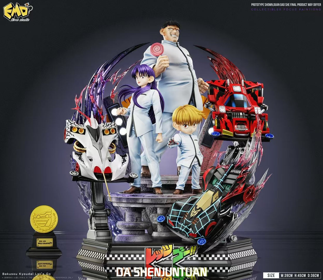 Estatuilla Bakusō Kyōdai Let's & Go!! | Ray Hijikata x Gen Kondo x Kai Okita | Emo Studio | Tienda Anime | Tico Ofertas