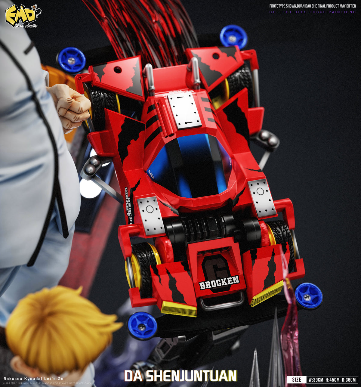 Estatuilla Bakusō Kyōdai Let's & Go!! | Ray Hijikata x Gen Kondo x Kai Okita | Emo Studio | Tienda Anime | Tico Ofertas Emo Studio