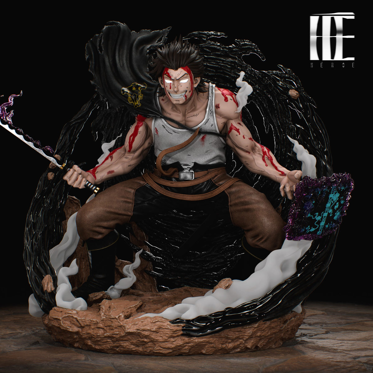 Estatuilla Black Clover | Yami Sukehiro | Heroe Collectibles Studio | Tienda Anime | Tico Ofertas Heroe Collectibles Studio