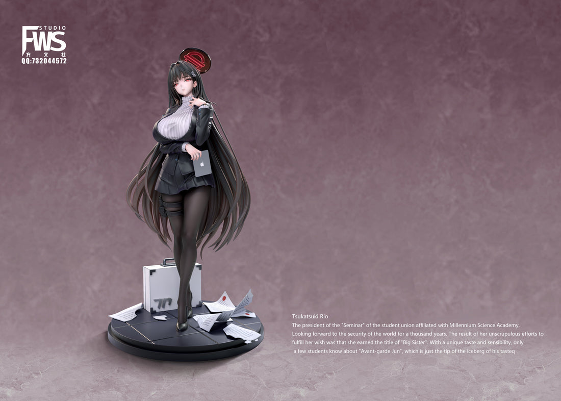 Estatuilla  Blue Archive | Tsukatsuki Rio | FWS Studio | Tienda Anime | Tico Ofertas