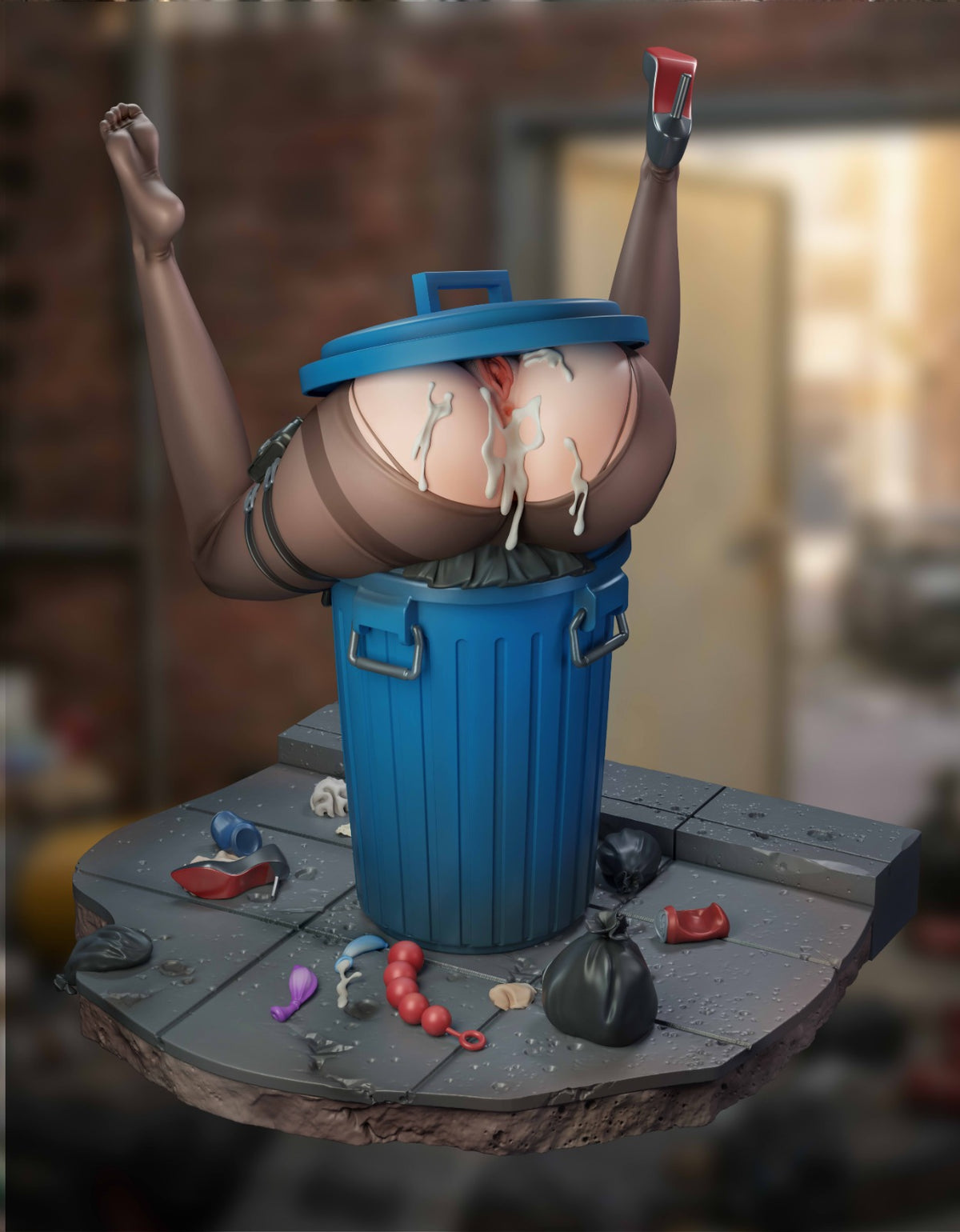 Estatuilla Blue Archive | Tsukatsuki Rio (Trash Can Version) | Murloc Studio | Tienda Anime Costa Rica | Tico Ofertas Murloc Studio