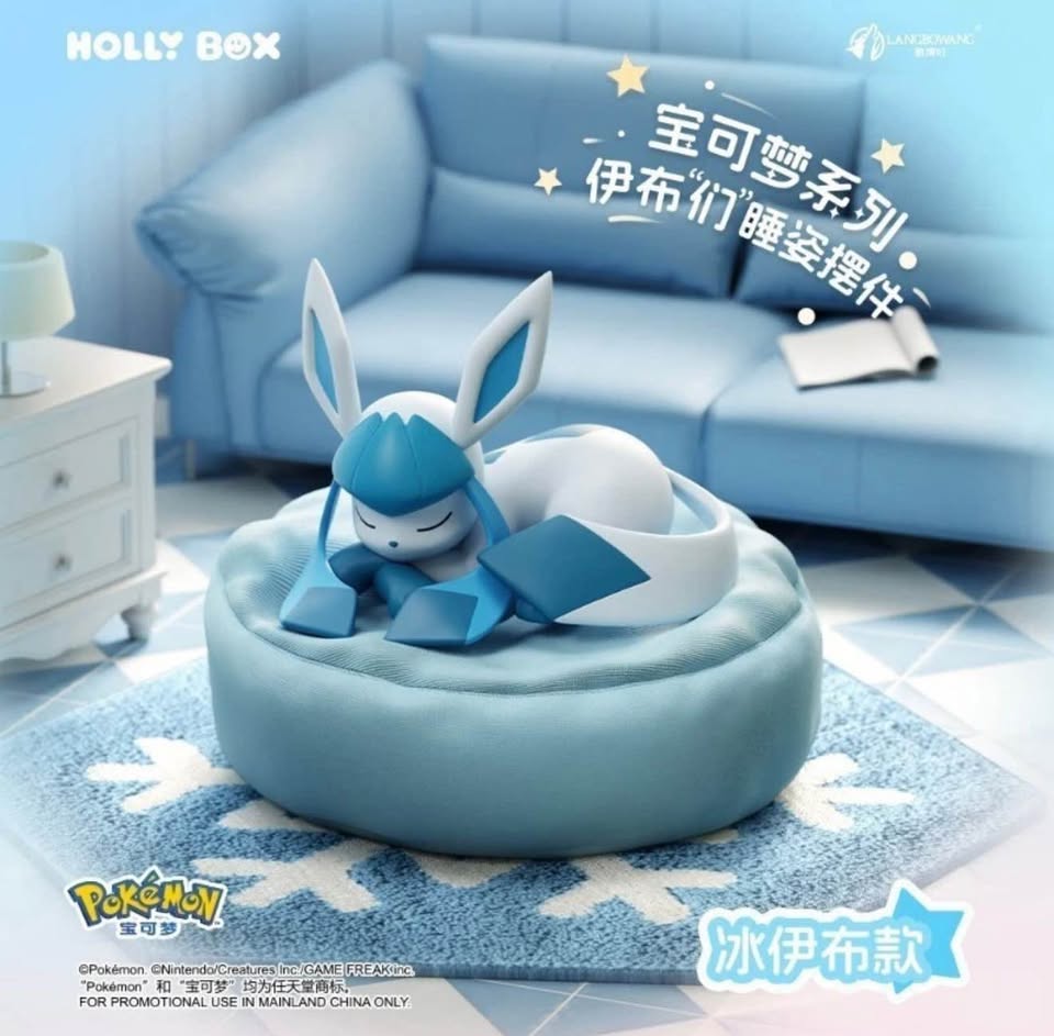 Estatuilla Cajas sorpresa Eevee evoluciones dormidas – Figuras Pokémon | Tienda anime Costa Rica MOCHI Studio
