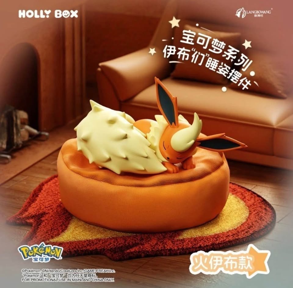 Estatuilla Cajas sorpresa Eevee evoluciones dormidas – Figuras Pokémon | Tienda anime Costa Rica MOCHI Studio