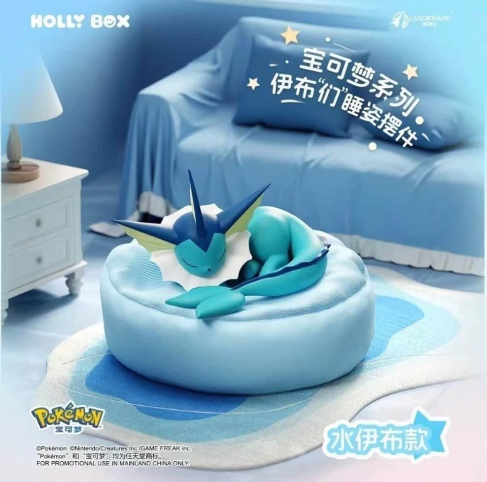 Estatuilla Cajas sorpresa Eevee evoluciones dormidas – Figuras Pokémon | Tienda anime Costa Rica MOCHI Studio