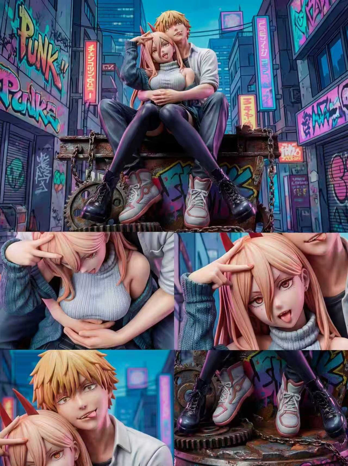Estatuilla Chainsaw Man | Denji X Power | Tienda Anime | Tico Ofertas Soul Studio