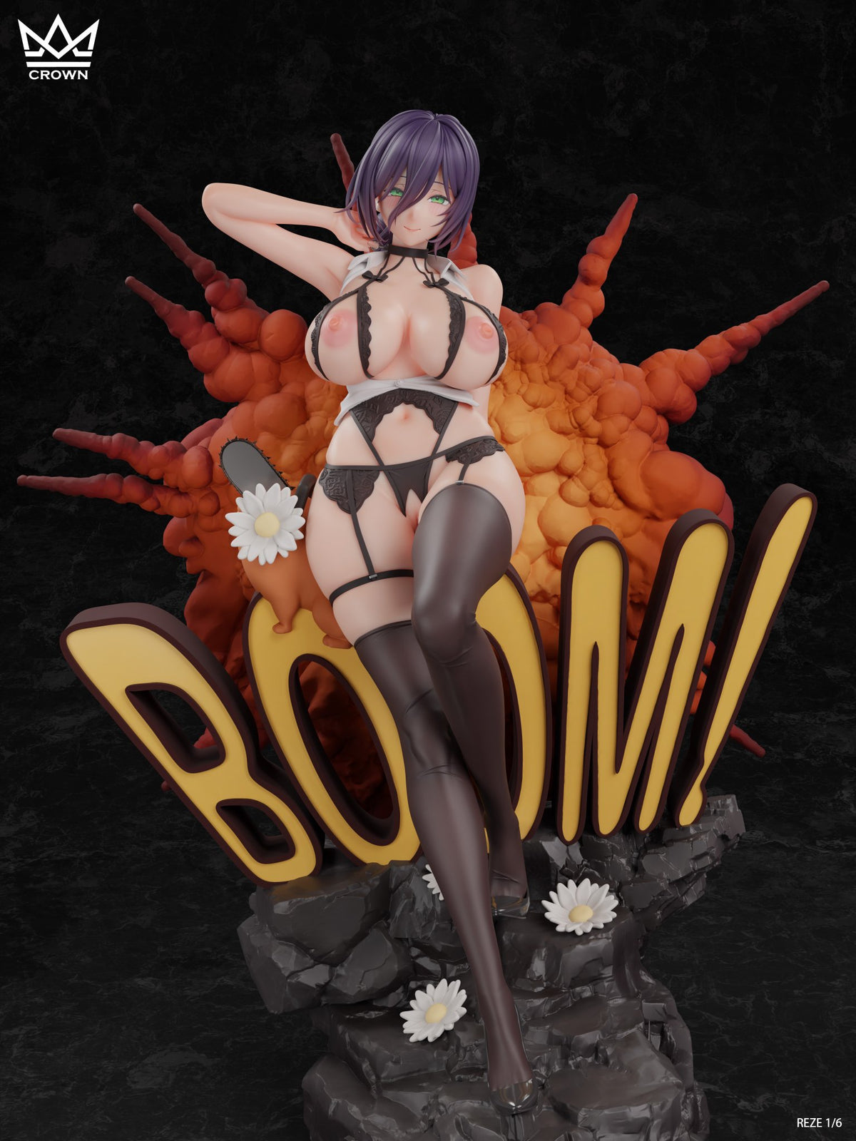 Estatuilla Chainsaw Man | Reze (BOOM Ver.) | CROWN Studio | Escala 1/6 | Tico Ofertas Mountain Rain Cloud Studio