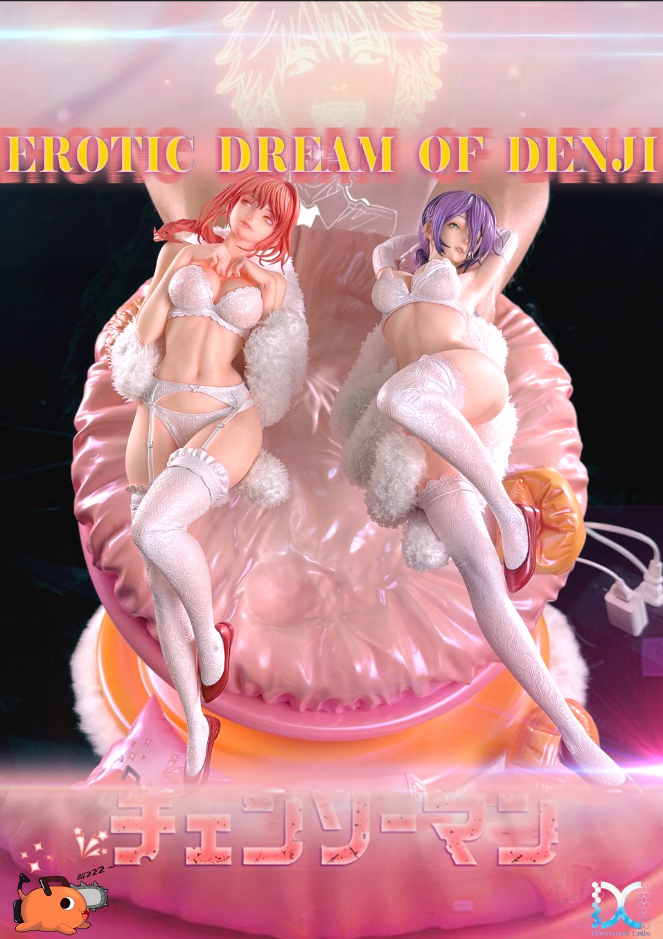 Estatuilla Chainsaw Man | Reze x Makima x Denji (Dream Scene) | Dimensional Cell Studio | Tienda Anime | Tico Ofertas Dimensional Cell Studio