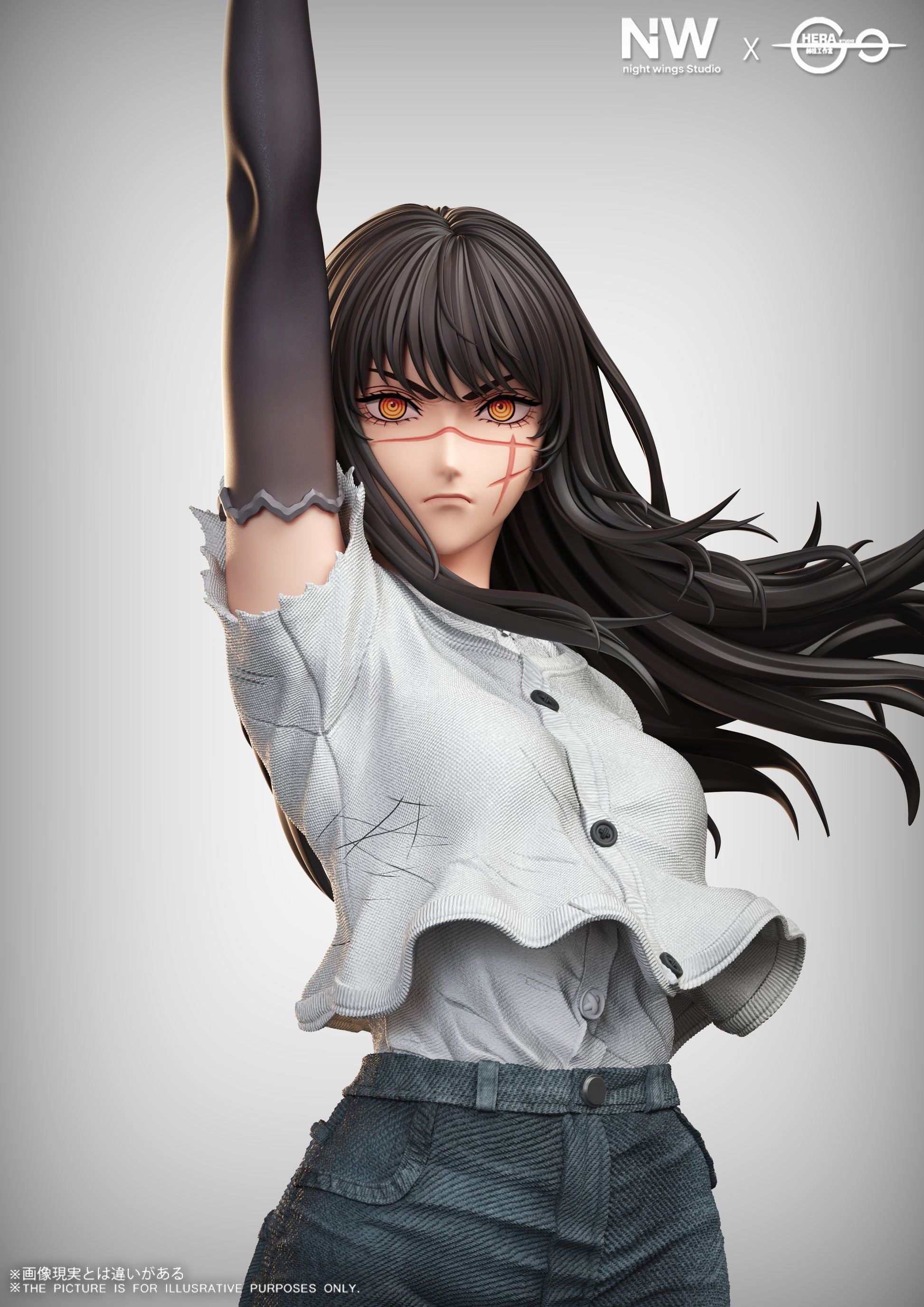 Figura de colección Estatuilla Chainsaw Man | Yoru – War Devil | Night Wing Studio X HERA Studio