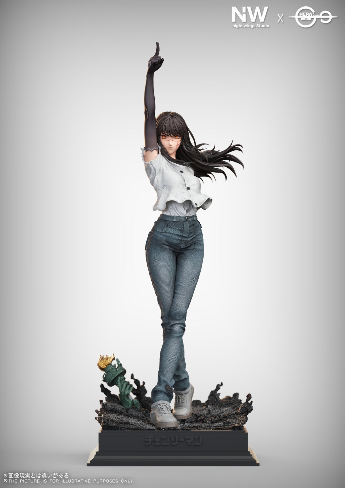 Figura de colección Estatuilla Chainsaw Man | Yoru – War Devil | Night Wing Studio X HERA Studio