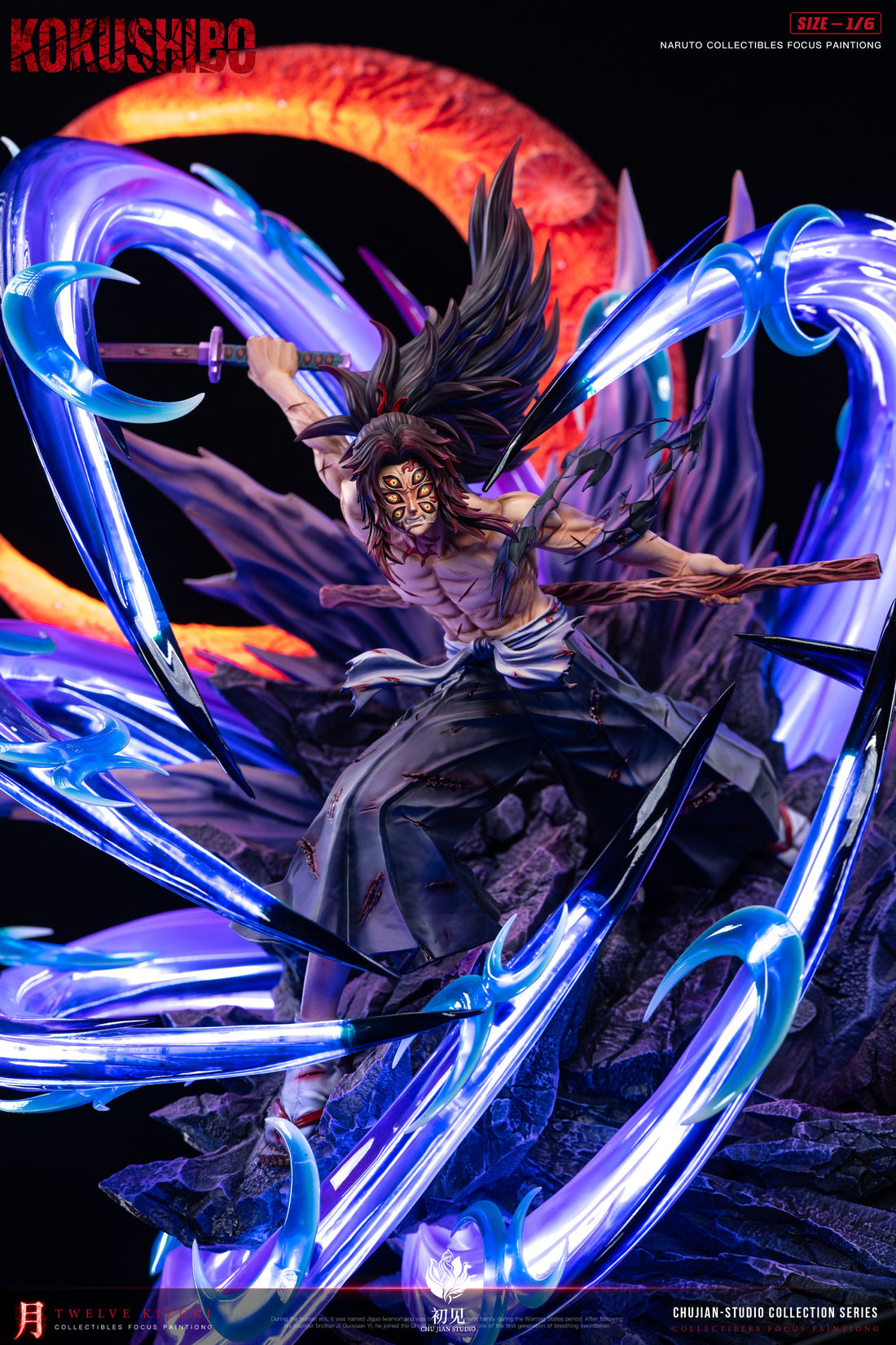 Estatuilla Demon Slayer | Kokushibo 1/6 GK Statue LED | CHUJIAN Studio | Tienda Anime | Tico Ofertas