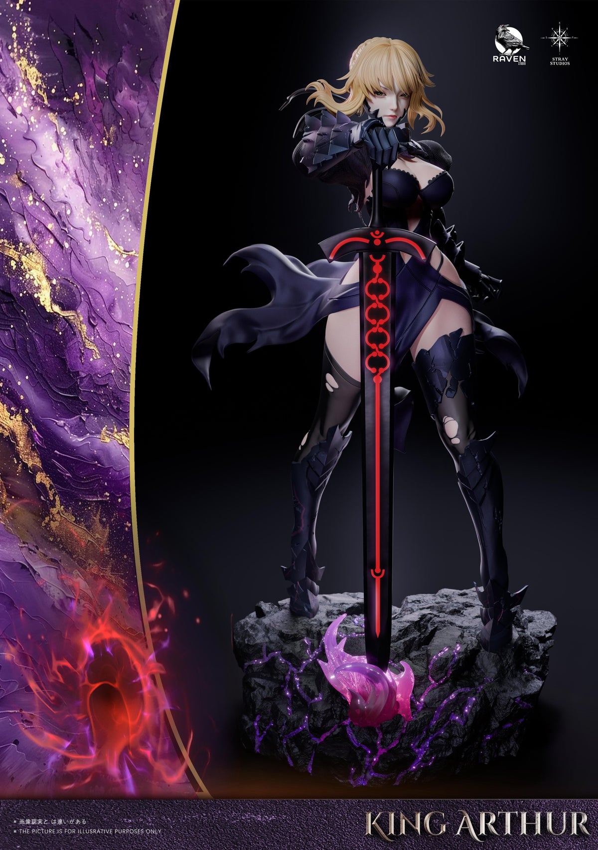 Estatuilla Fate Series | Saber Artoria Pendragon (Alter) | RAVEN x STRAY Studio | Tienda Anime | Tico Ofertas RAVEN Studio x STRAY Studio