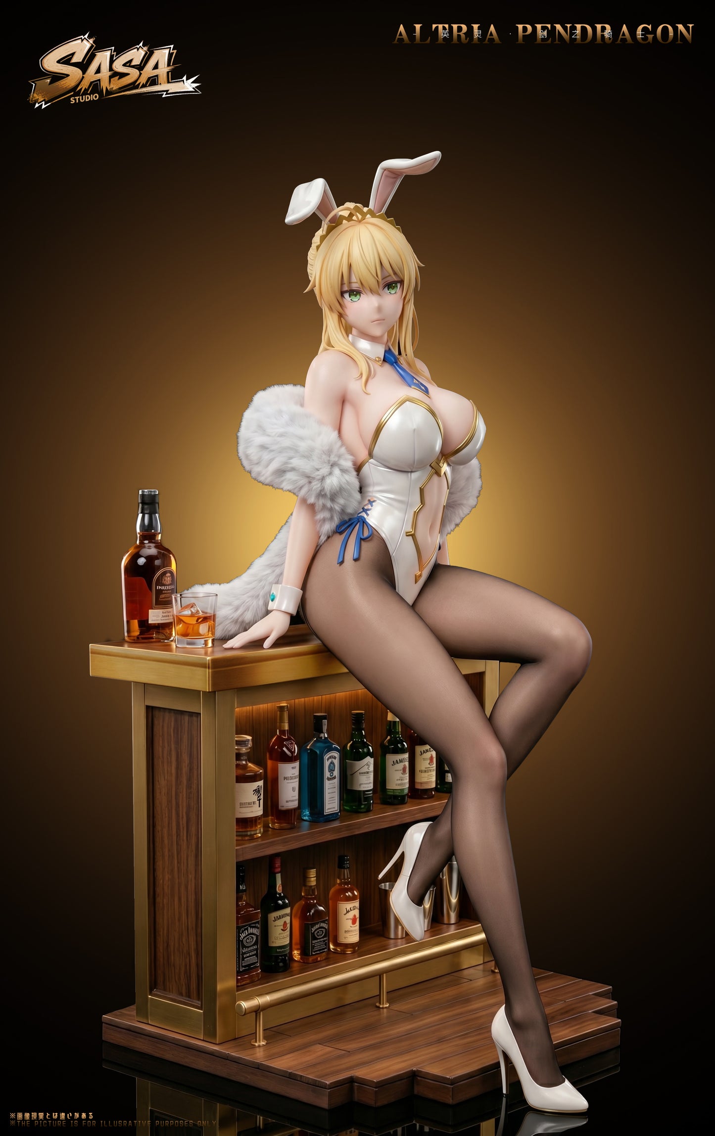 Figura de colección Estatuilla Fate/stay night | Artoria Pendragon Bunny Girl | SASA Studio | Tienda Anime Costa Rica de