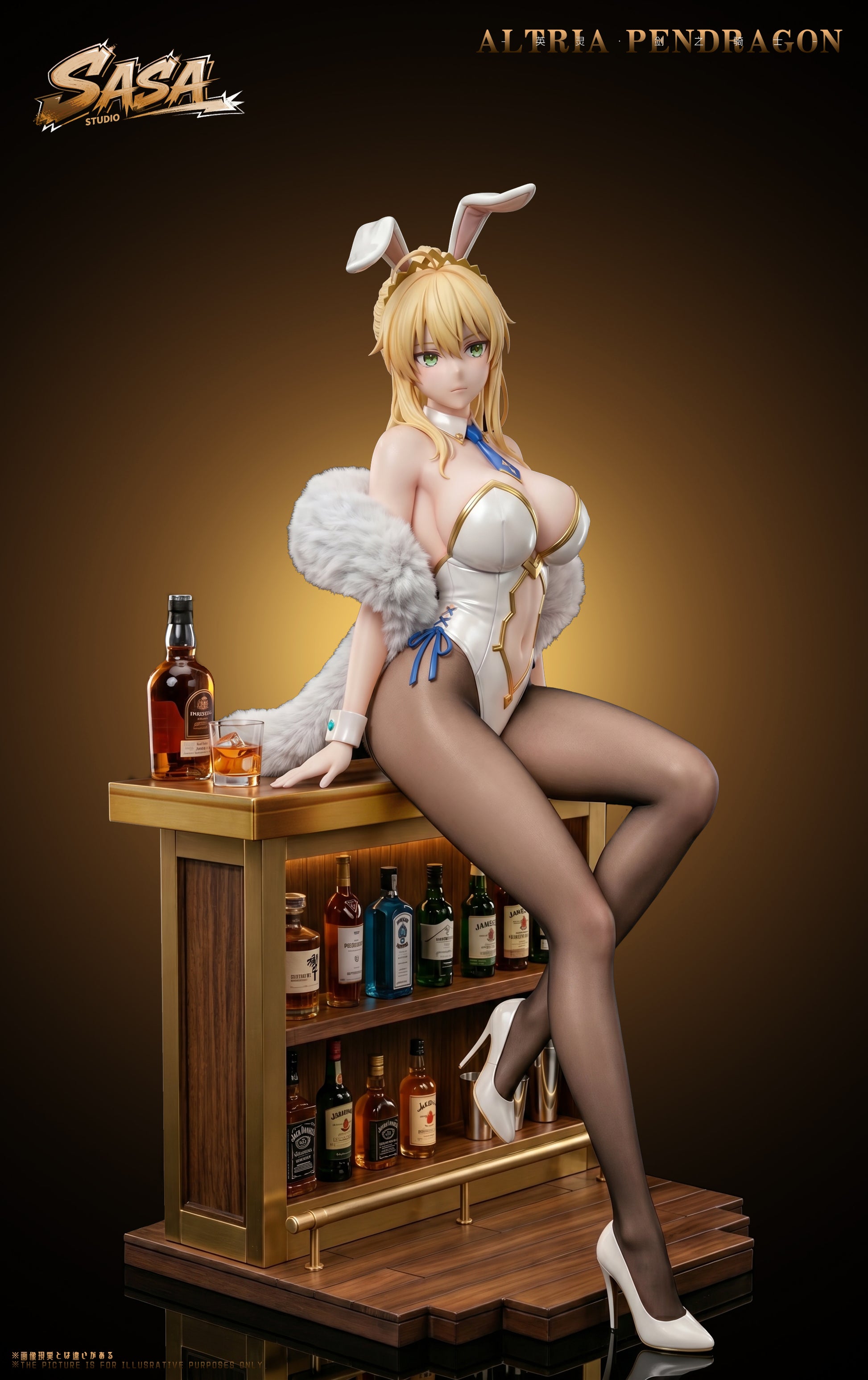 Figura de colección Estatuilla Fate/stay night | Artoria Pendragon Bunny Girl | SASA Studio | Tienda Anime Costa Rica de