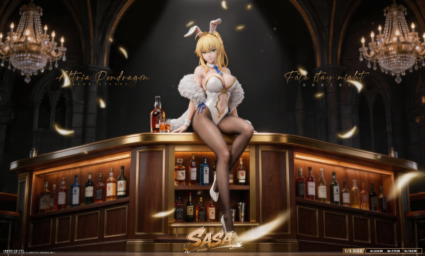 Figura de colección Estatuilla Fate/stay night | Artoria Pendragon Bunny Girl | SASA Studio | Tienda Anime Costa Rica de