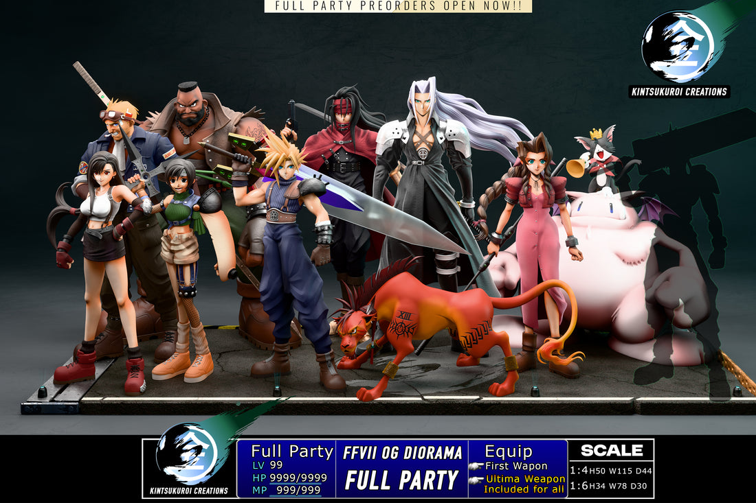 Estatuilla Final Fantasy VII | FF7 OG Diorama | Kintsukuroi Creations Studio | Tienda Anime | Tico Ofertas