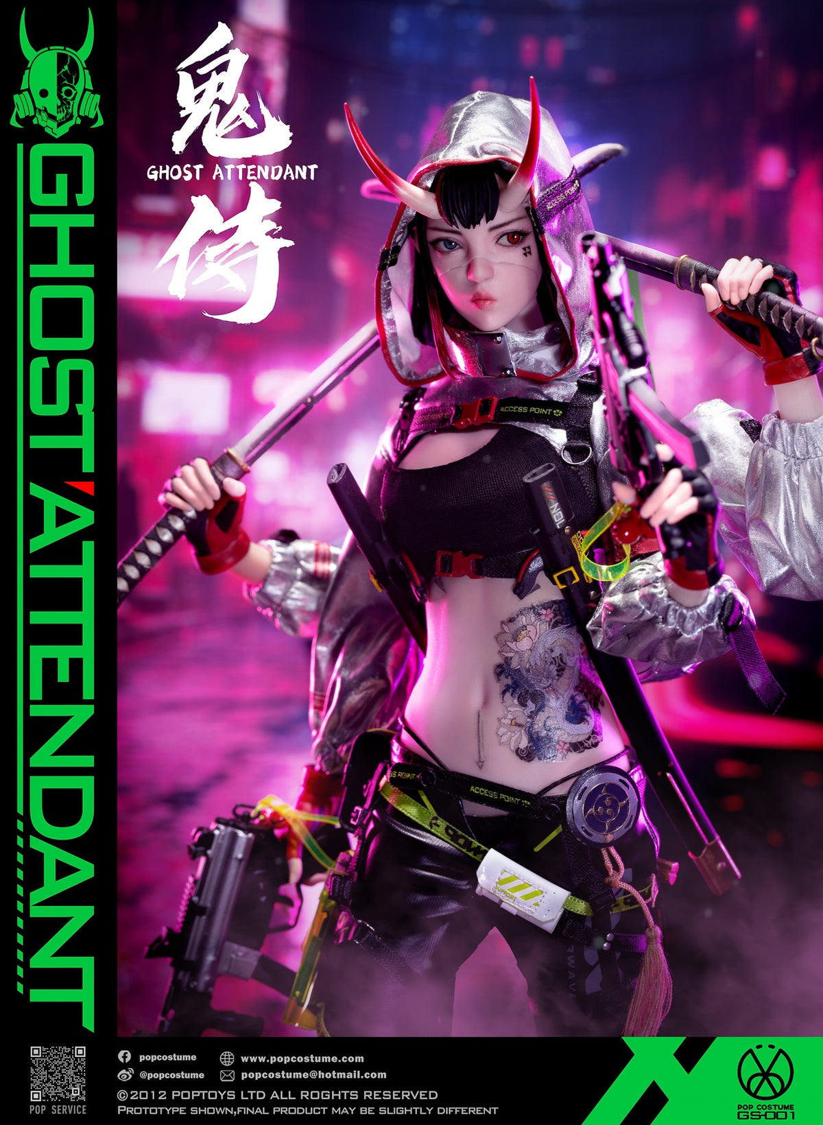 Estatuilla Ghost Attendant 2.0 | POP COSTUME Studio | Figura Articulada 1/6 Licenciada | Tico Ofertas Mountain Rain Cloud Studio
